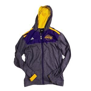Adidas Los Angeles Lakers Full Zip Hoodie Size Medium